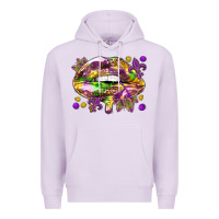 Lilac Mardi Gras lips Premium Hoodie - HowdyJamesFarm