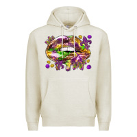 Oatmeal Heather Mardi Gras lips Premium Hoodie - HowdyJamesFarm