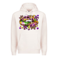 Pale Pink Mardi Gras lips Premium Hoodie - HowdyJamesFarm