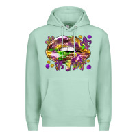 Seafoam Mardi Gras lips Premium Hoodie - HowdyJamesFarm