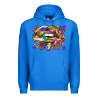 True Royal Mardi Gras lips Premium Hoodie - HowdyJamesFarm