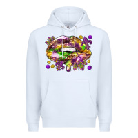 White Mardi Gras lips Premium Hoodie - HowdyJamesFarm