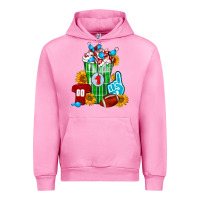 Fuchsia Pink Football Frappe Urban Hoodie - FaDigitalArtStudio