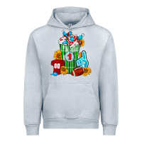 Heather Grey Football Frappe Urban Hoodie - FaDigitalArtStudio