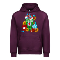 Mauve Wine Football Frappe Urban Hoodie - FaDigitalArtStudio