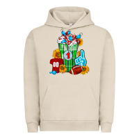 Pigment French Oak Football Frappe Urban Hoodie - FaDigitalArtStudio