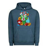 Pigment Midnight Navy Football Frappe Urban Hoodie - FaDigitalArtStudio