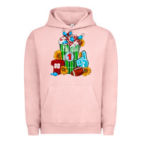 Pigment Salmon Football Frappe Urban Hoodie - FaDigitalArtStudio
