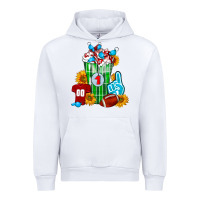 White Football Frappe Urban Hoodie - FaDigitalArtStudio