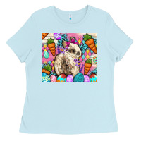 Baby Blue Easter Bunny tumbler Easter Day Ladies Tee - Neo Western