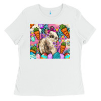 White Easter Bunny tumbler Easter Day Ladies Tee - Neo Western