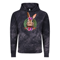Cloud Black western leopard and flowers easter bunny Vintage Hoodie - Jasminsmagicworld