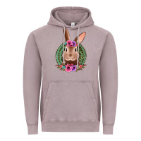 Vintage Zinc western leopard and flowers easter bunny Vintage Hoodie - Jasminsmagicworld
