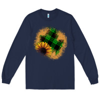 Navy sunflower christmas patch Long Sleeve Tee - JahusDesignShop