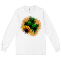 White sunflower christmas patch Long Sleeve Tee - JahusDesignShop