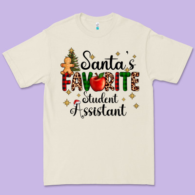 Santa's Favorite Student Assistant Premium Tee Designed By Adodesignshop