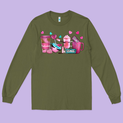 Lash Hustler With Eyelashes Coffee Cups Long Sleeve Tee Designed By Nancycooperartshop
