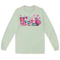 Matcha lash hustler with eyelashes coffee cups Long Sleeve Tee - NancyCooperArtShop