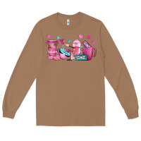 Toasted Coconut lash hustler with eyelashes coffee cups Long Sleeve Tee - NancyCooperArtShop