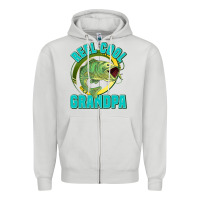 Dove Grey reel cool grandpa Zipper Hoodie - Jasminsmagicworld