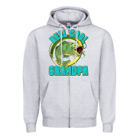 Heather Grey reel cool grandpa Zipper Hoodie - Jasminsmagicworld