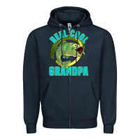 Navy reel cool grandpa Zipper Hoodie - Jasminsmagicworld