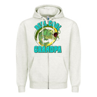 Oatmeal Heather reel cool grandpa Zipper Hoodie - Jasminsmagicworld