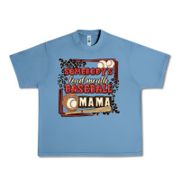 Pebble Blue somebody's loud mouth baseball mama Urban Heavy Tee - MaliasSmallBusiness