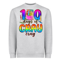 Heather Grey 100 days of cray cray Heavyweight Sweatshirt - MaliasSmallBusiness