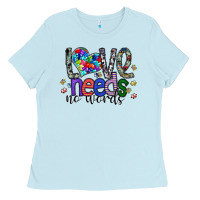 Baby Blue love need no words Ladies Tee - SublimationCraftShop
