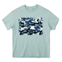 Arona blue camouflage background Heavy Core Tee - BarkalooDesign