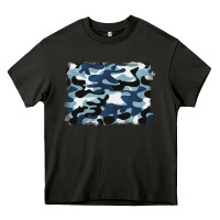 Asphalt blue camouflage background Heavy Core Tee - BarkalooDesign