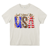 Cream god bless the usa Heavy Core Tee - RacoonDesign