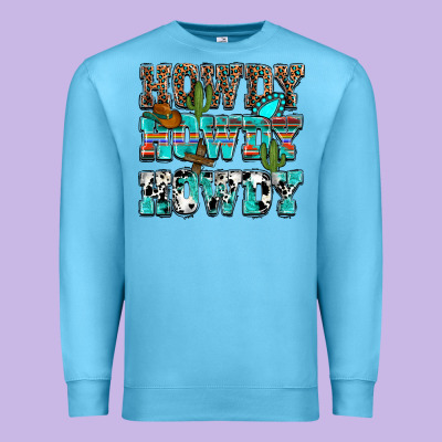 Western Howdy Howdy Howdy Premium Sweatshirt Designed By Howdyjamesfarm