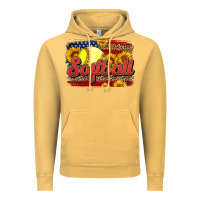 Vintage Mustard Western American Flag Softball Vintage Hoodie - LillyAllenDesigns