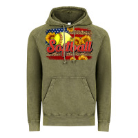Vintage Olive Western American Flag Softball Vintage Hoodie - LillyAllenDesigns