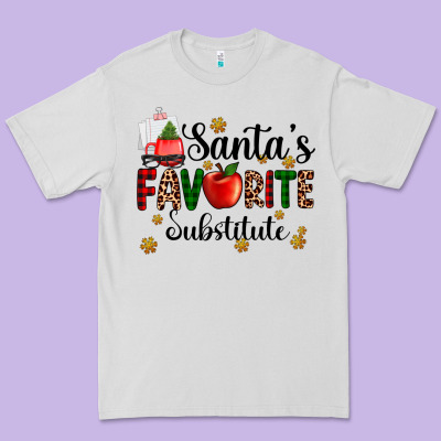 Santa's Favorite Substitute Premium Tee Designed By Adodesignshop