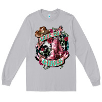 Lets Go Girls Cowboy Boots Cowgirl Long Sleeve Tee | Teevron