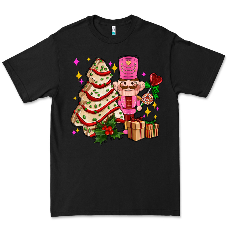Christmas Tree Cake And Nutcracker With Gifts Ado Premium Tee by AdoDesignShop | Teevron