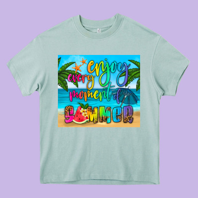 Enjoy Every Moment Of Summer Heavy Core Tee Designed By Hra Design Shop
