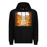 Black keep calm and drink cold beer Premium Hoodie - TumblerDesignByShophia