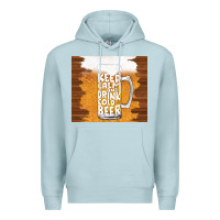 Blue Mist keep calm and drink cold beer Premium Hoodie - TumblerDesignByShophia