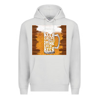 Dove Grey keep calm and drink cold beer Premium Hoodie - TumblerDesignByShophia