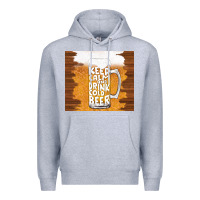 Heather Grey keep calm and drink cold beer Premium Hoodie - TumblerDesignByShophia