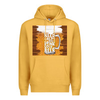 Mustard keep calm and drink cold beer Premium Hoodie - TumblerDesignByShophia