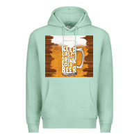 Seafoam keep calm and drink cold beer Premium Hoodie - TumblerDesignByShophia