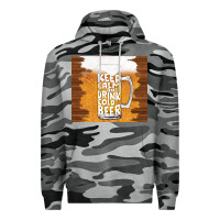Slate Camo keep calm and drink cold beer Premium Hoodie - TumblerDesignByShophia