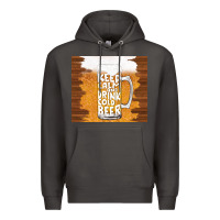 Smoke keep calm and drink cold beer Premium Hoodie - TumblerDesignByShophia