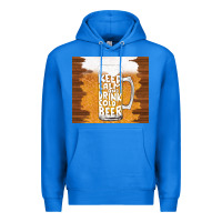 True Royal keep calm and drink cold beer Premium Hoodie - TumblerDesignByShophia