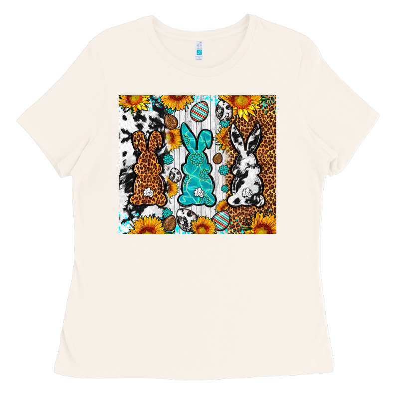 Easter Bunnies Leopard Cowhide Tumbler Easter Day Ladies Tee by Neo Western | Teevron